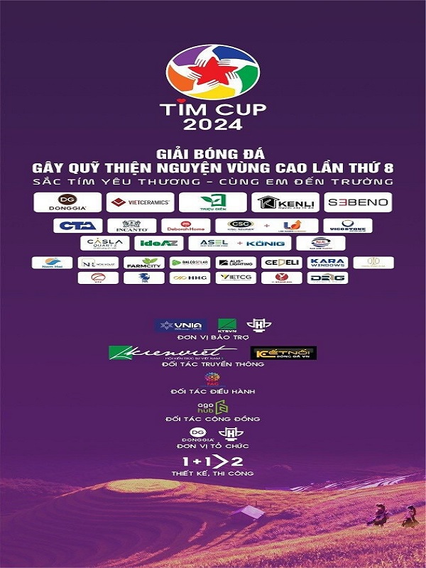 TIM CUP 2024 (1) Sơn Đá CARASTON hân hạnh là nhà tài trợ Bạc của giải đấu cùng Ban tổ chức xây dựng điểm trường cho trẻ em vùng cao