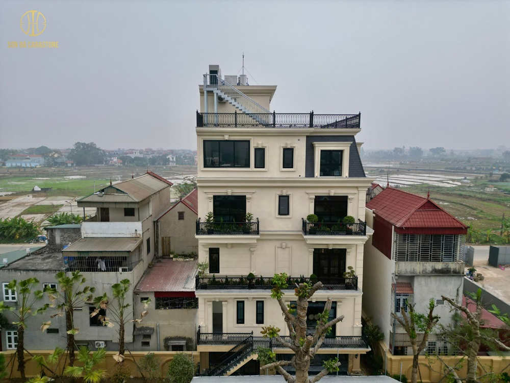 Chuyên Gia Sơn Đá Hưng Thịnh Phát | Dự án sơn đá thạch anh - Biệt Thự Ba Vì Hà Nội