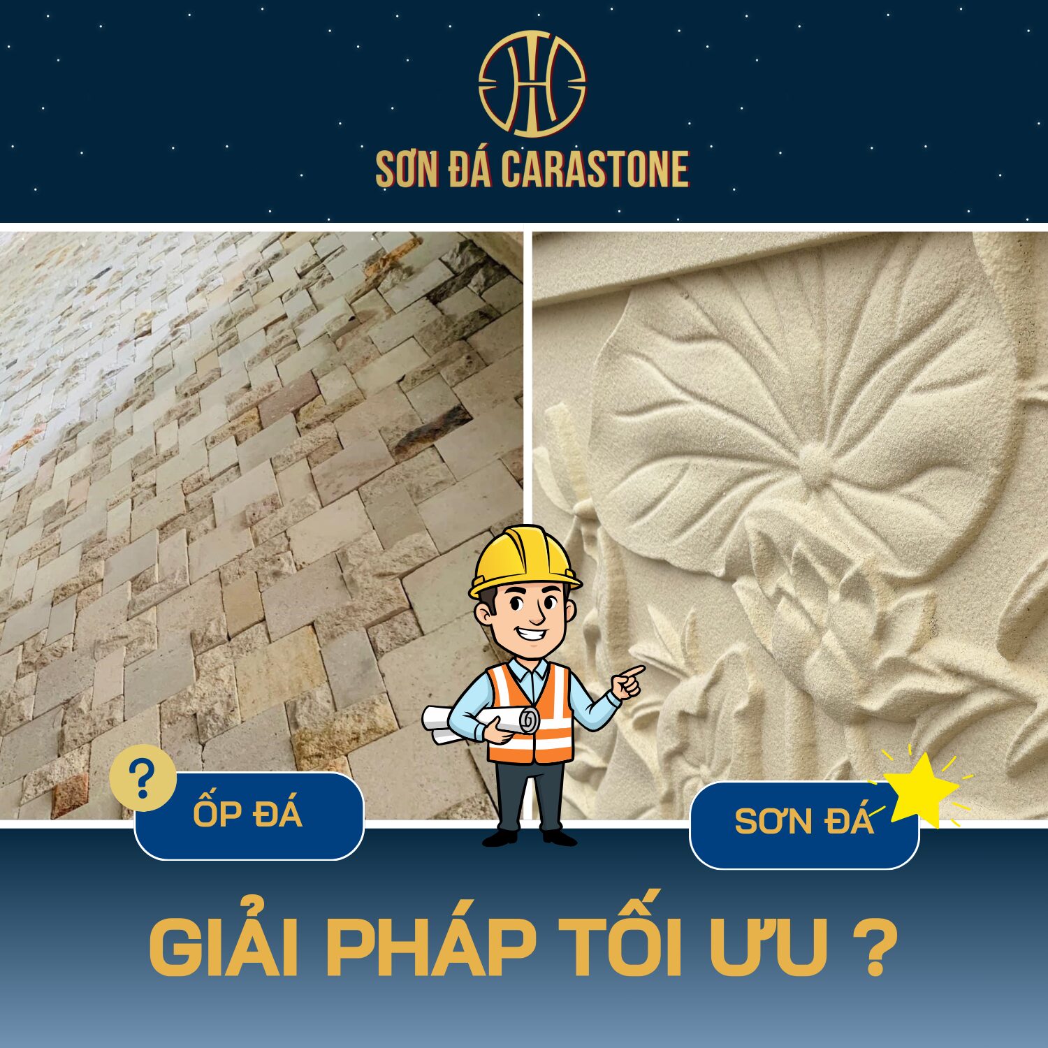 So sánh chi phí sơn đá và ốp đá tự nhiên – Góc nhìn thực tế từ tổng đầu tư