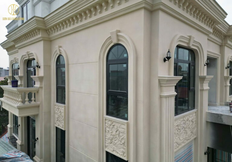 Chuyên Gia Sơn Đá Hưng Thịnh Phát | Dự Án Sơn Thạch Anh - Nhà Chị Nhung Phúc Thọ