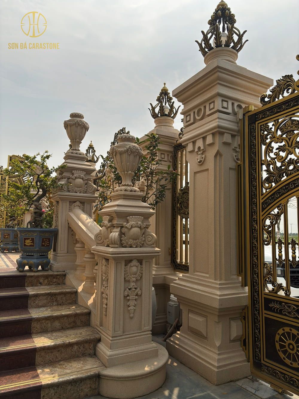 Sơn hóa đá cho mẫu cột